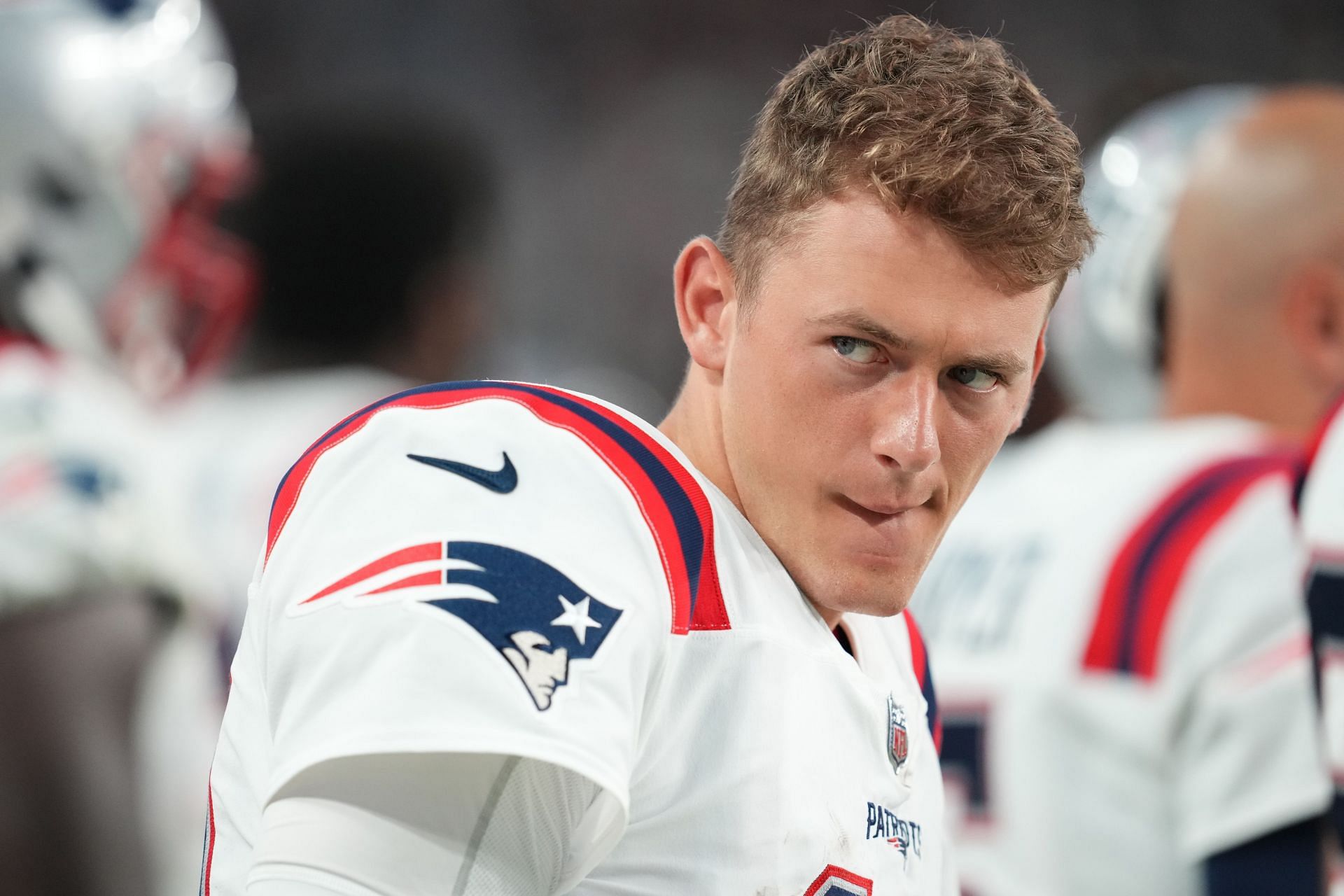 Mac Jones at New England Patriots v Las Vegas Raiders