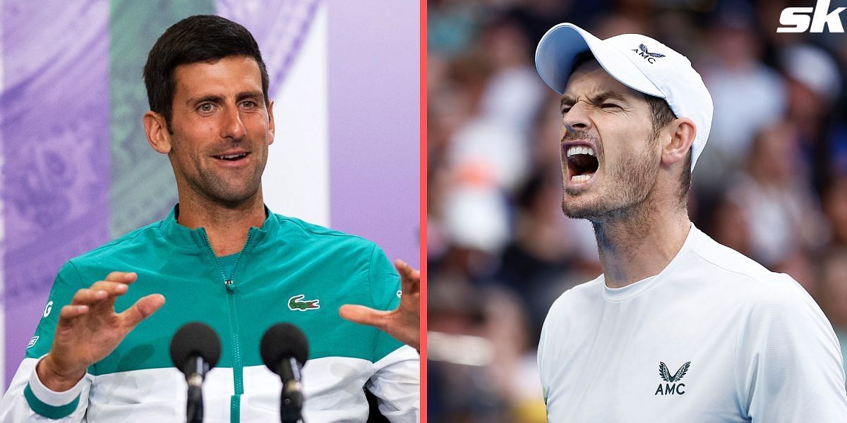 Novak Djokovic (L) and Andy Murray (R)