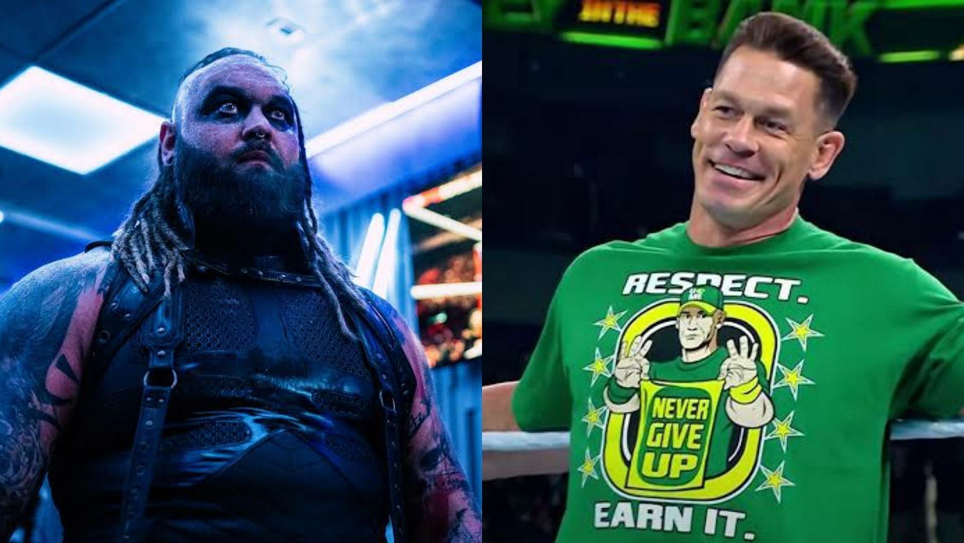 Bray Wyatt (left); John Cena (right)