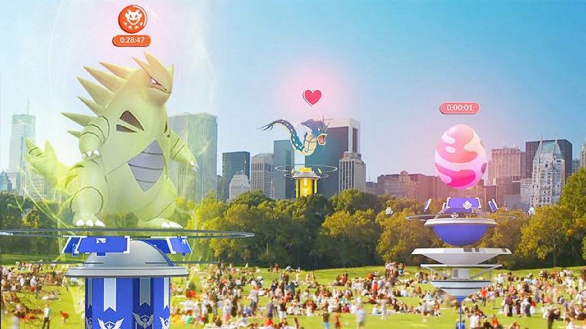 Some Pokemon excel at taking up space in gyms in Pokemon GO (Image via Niantic)