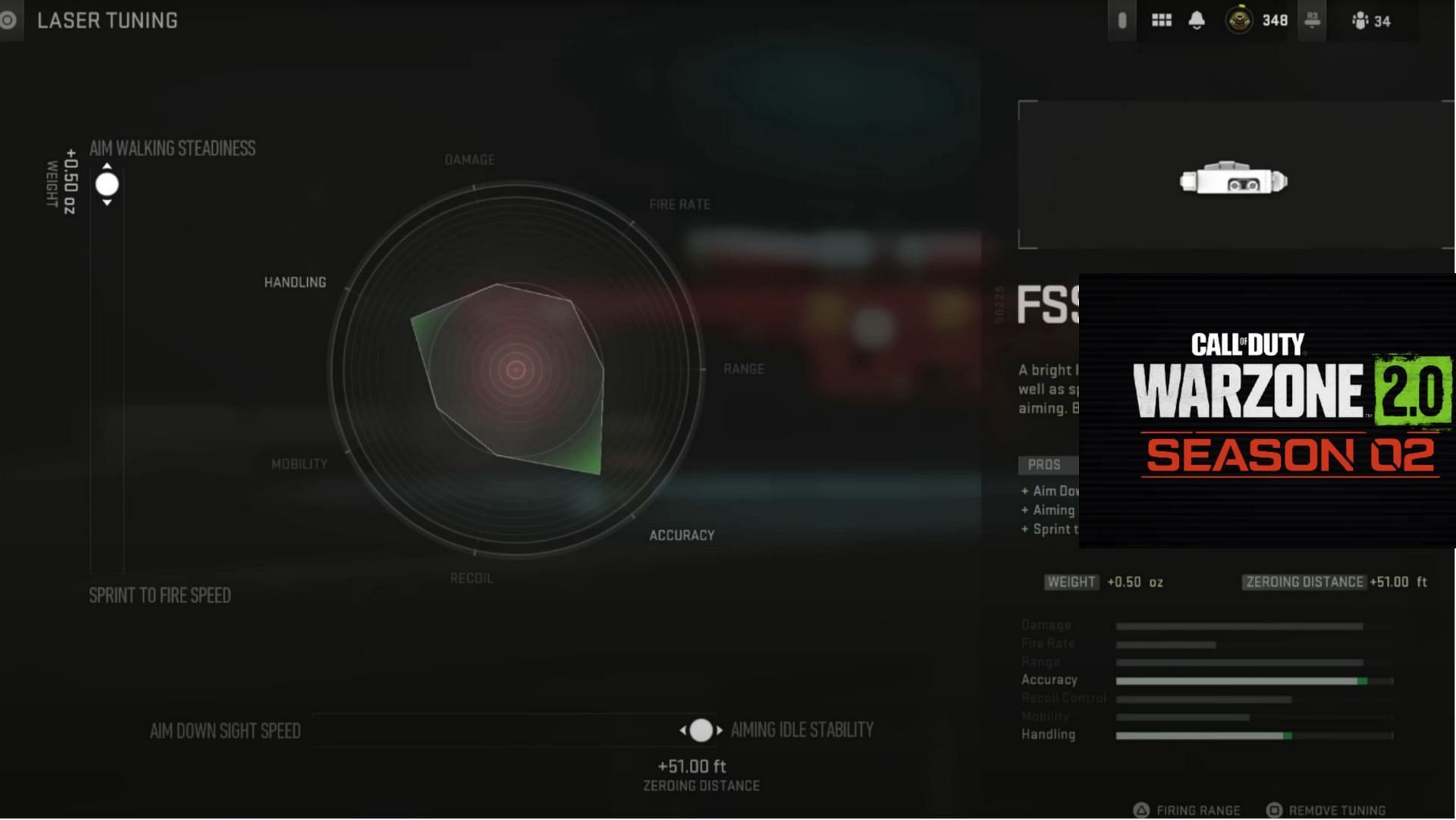 Laser tuning (Image via Activision and YouTube/FaZe Booya)