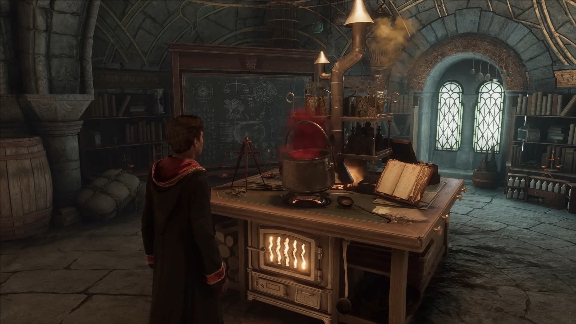 Brewing potions is an important aspect in Hogwarts Legacy (Image via WB Games)
