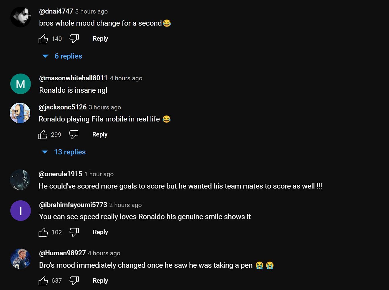 Fans share their thoughts as streamer reacts to Ronaldo&#039;s hattrick (Image via Speedy Boykins YouTube)