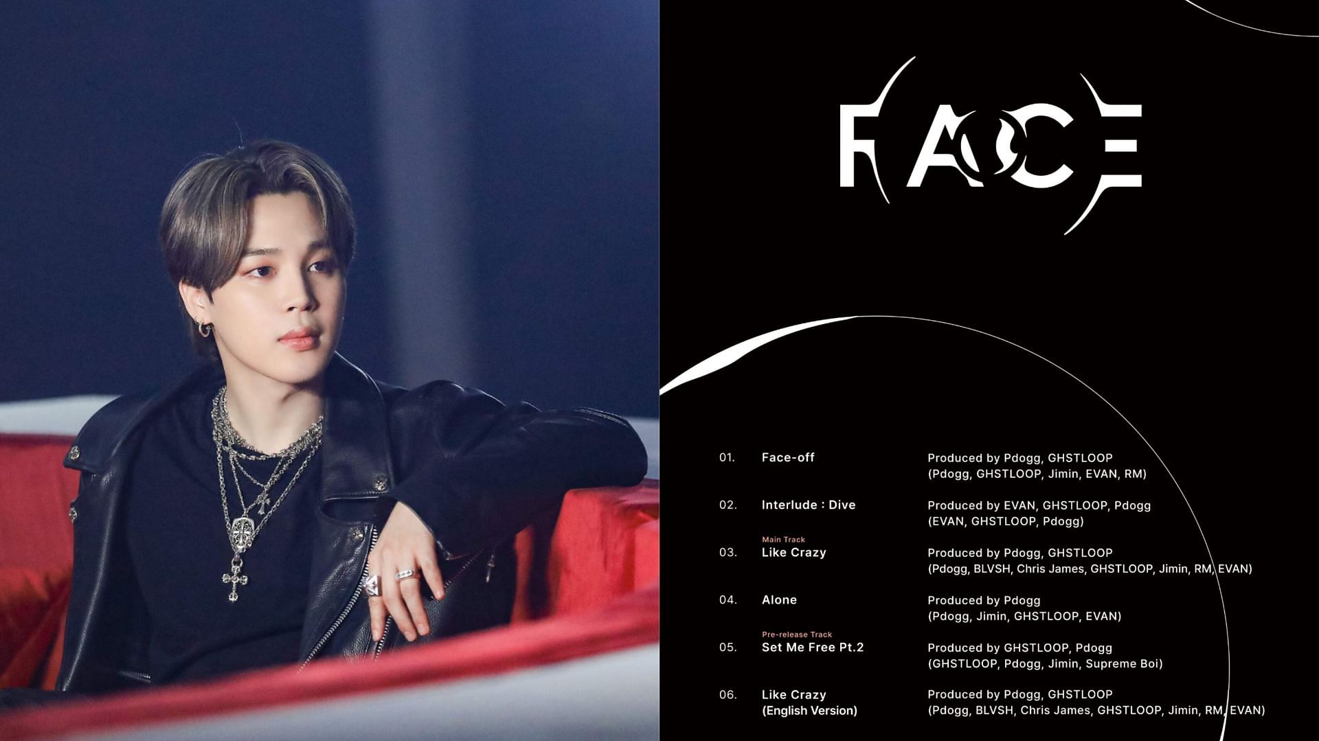 Jimin Face Tracklist is here”: Bighit unveils the tracklist for the idol's  upcoming solo album, sending fans into a frenzy