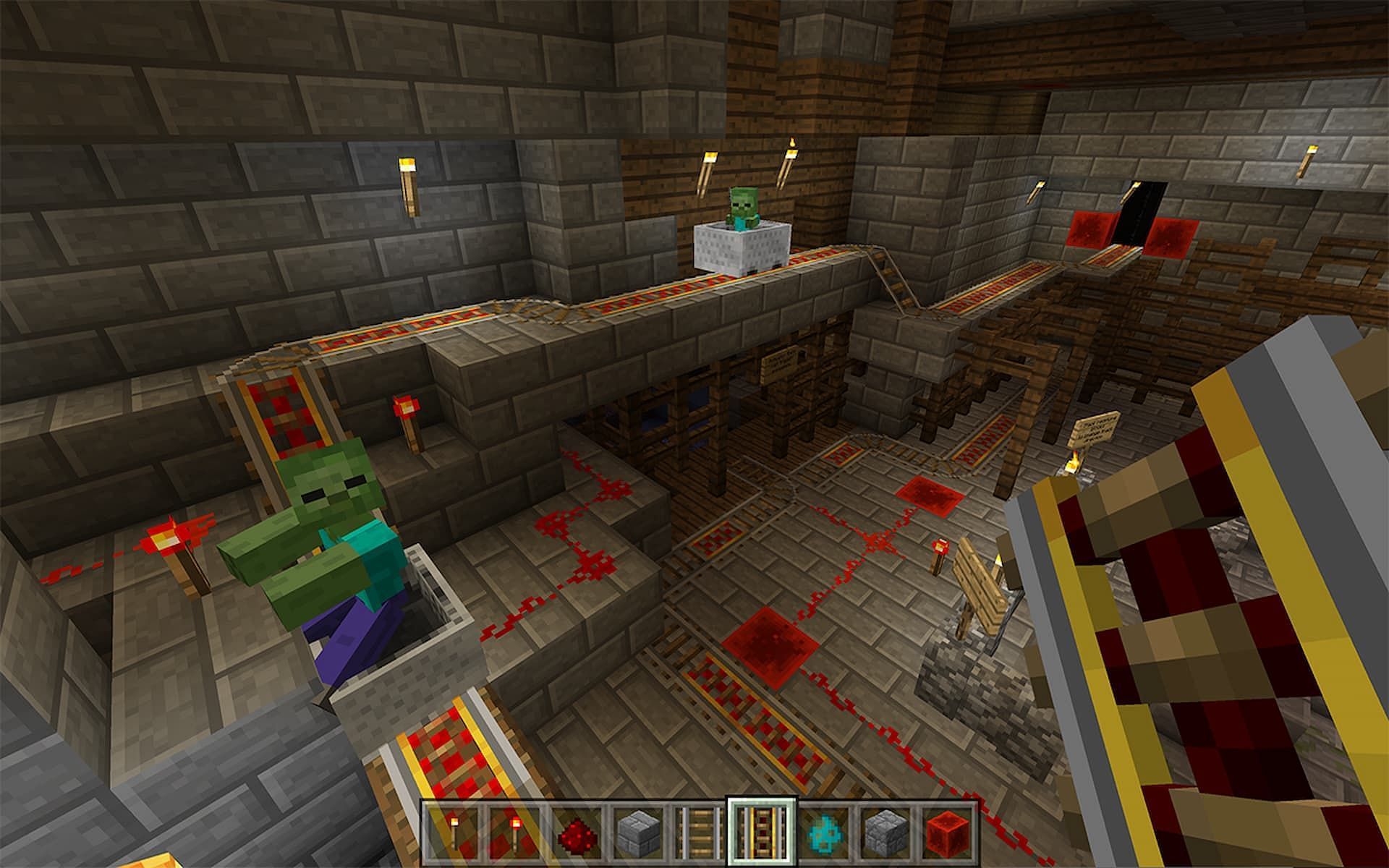 Redstone can lead to some interesting builds (Image via Mojang)