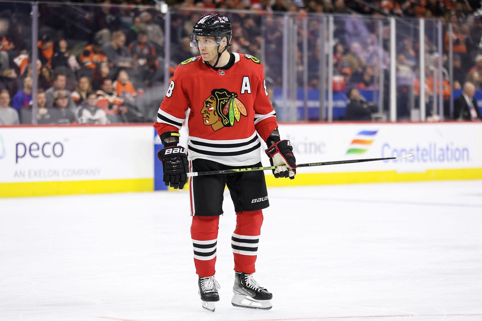 Patrick Kane #88 of the Chicago Blackhawks. (Photo by Tim Nwachukwu/Getty Images)