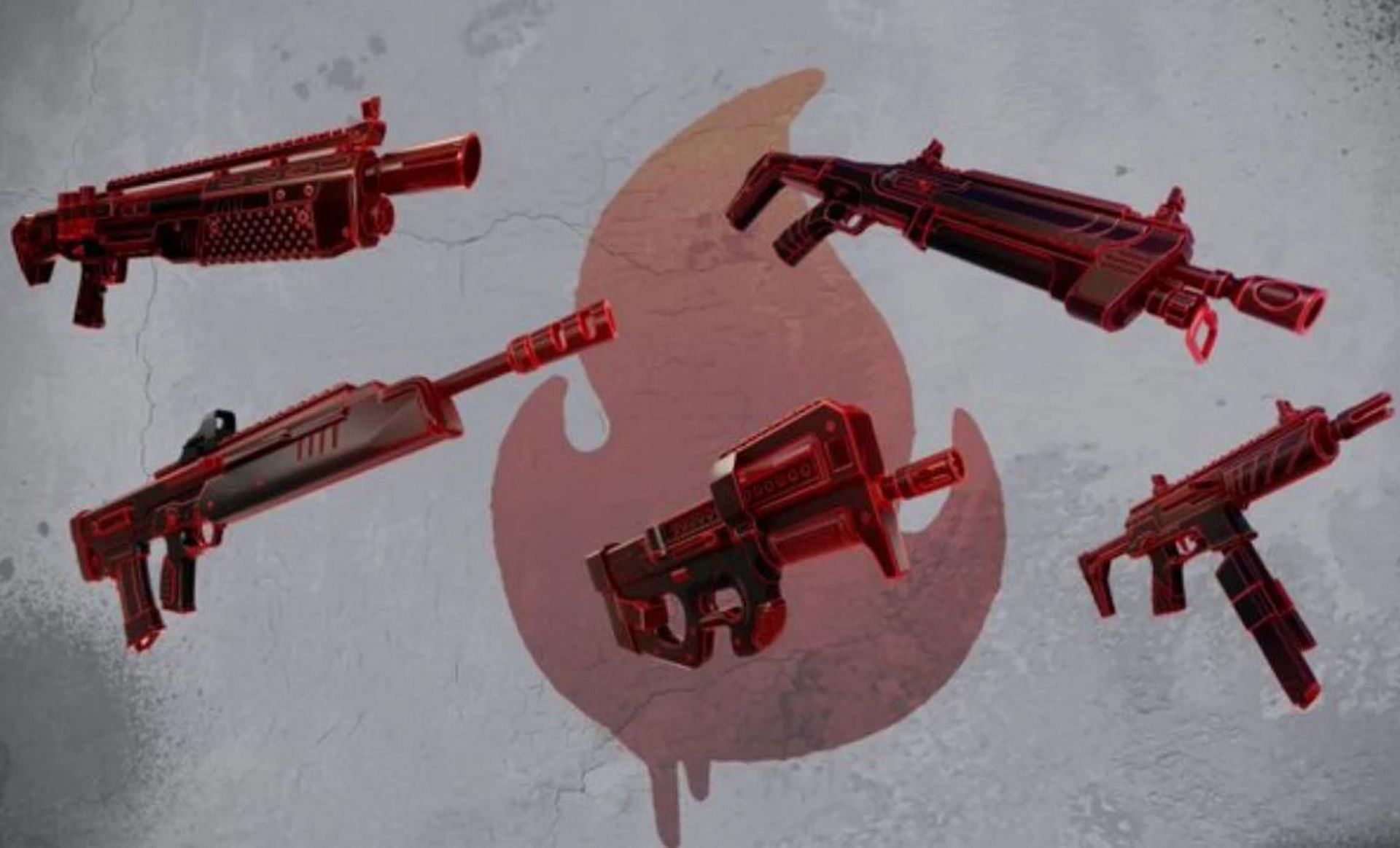 Five new Exotic weapons in Fortnite (Image via Epic Games)