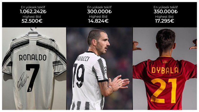 Generous Cristiano Ronaldo and Leonardo Bonucci donate signed