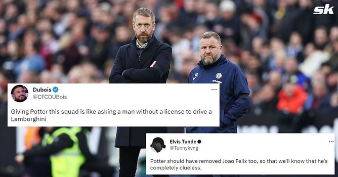 “Asking a man without a license to drive a Lamborghini” – Chelsea fans hilariously slam ‘spineless’ Graham Potter after West Ham draw