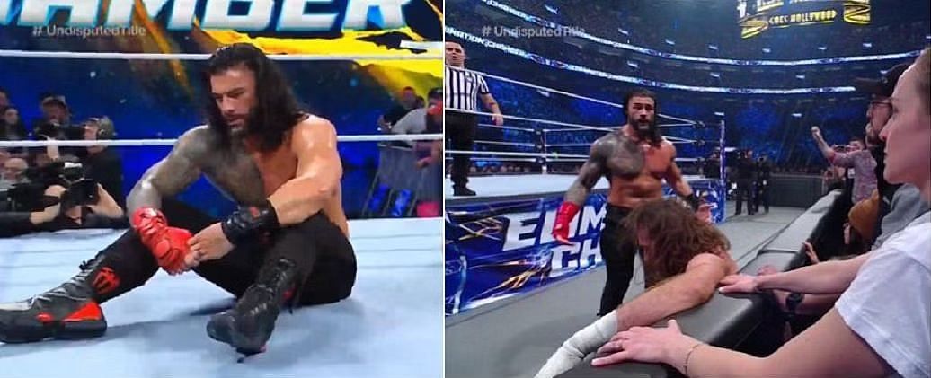 Roman Reigns was not hanging around