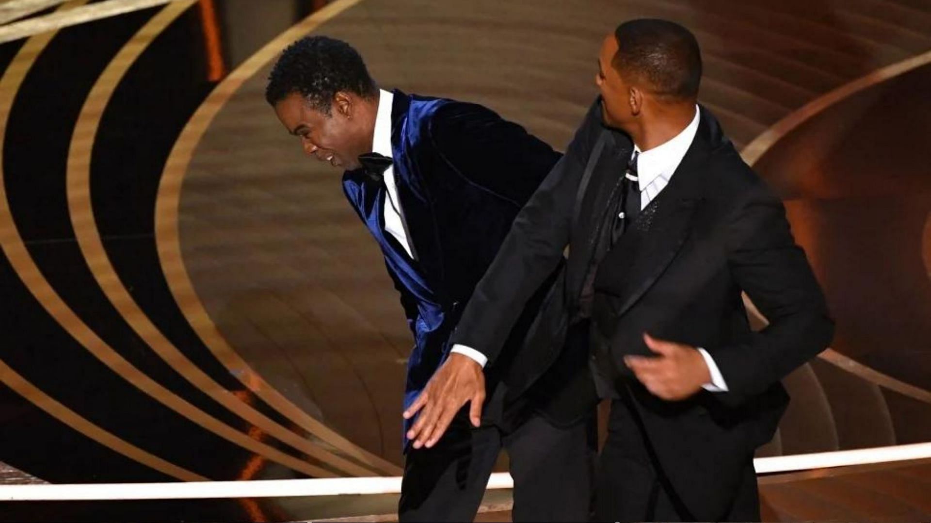 Will Smith slaps Chris Rock at the 94th Academy Awards (Image via Getty)