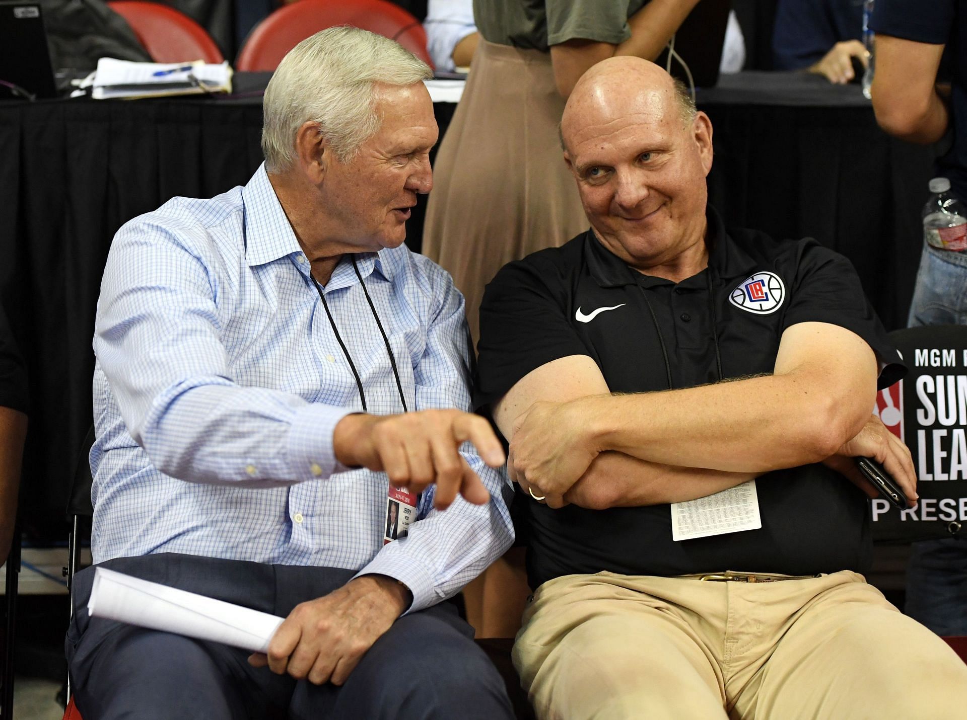 Jerry West and Steve Ballmer of the LA Clippers