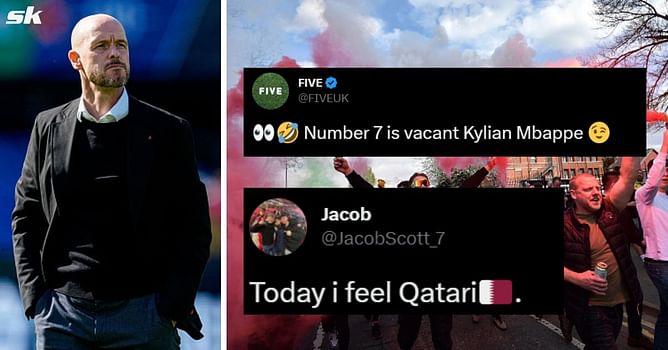 "Today I feel Qatari" “Number 7 is vacant Kylian Mbappe"- Manchester United fans react hilariously amid rumors of Qatari takeover