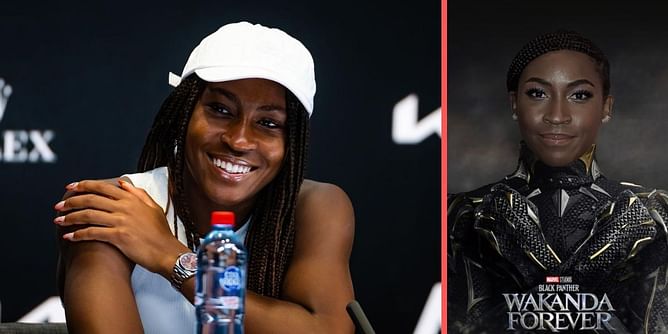 Coco Gauff delighted to see a photo of herself reimagined as Marvel's Black Panther