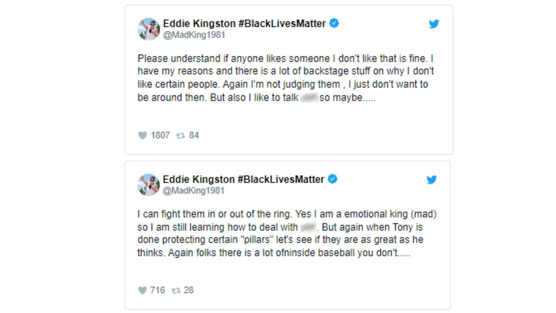 Is Eddie Kingston hinting at something more in his tweets?
