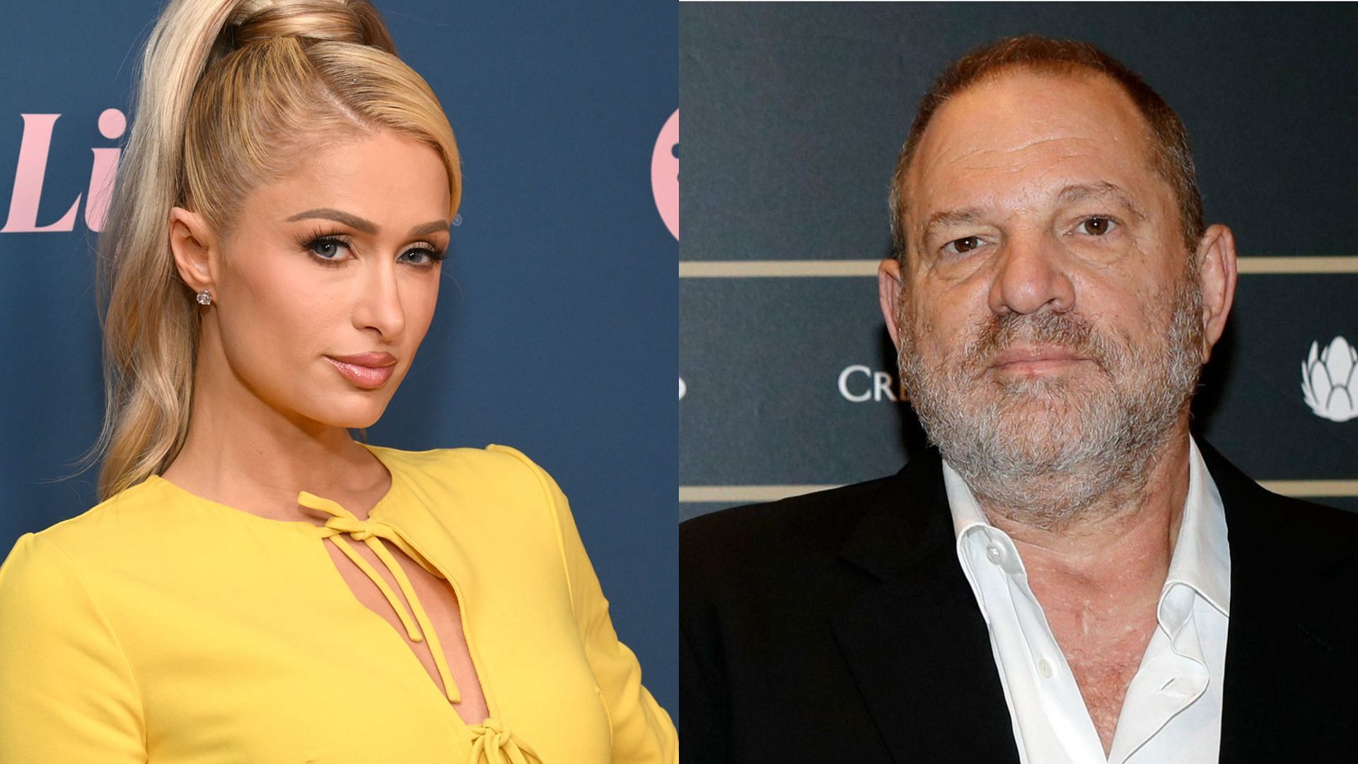 Paris Hilton and Harvey Weinstein. (Image via Michael Kovac/Getty, Andreas Rentz/Getty)