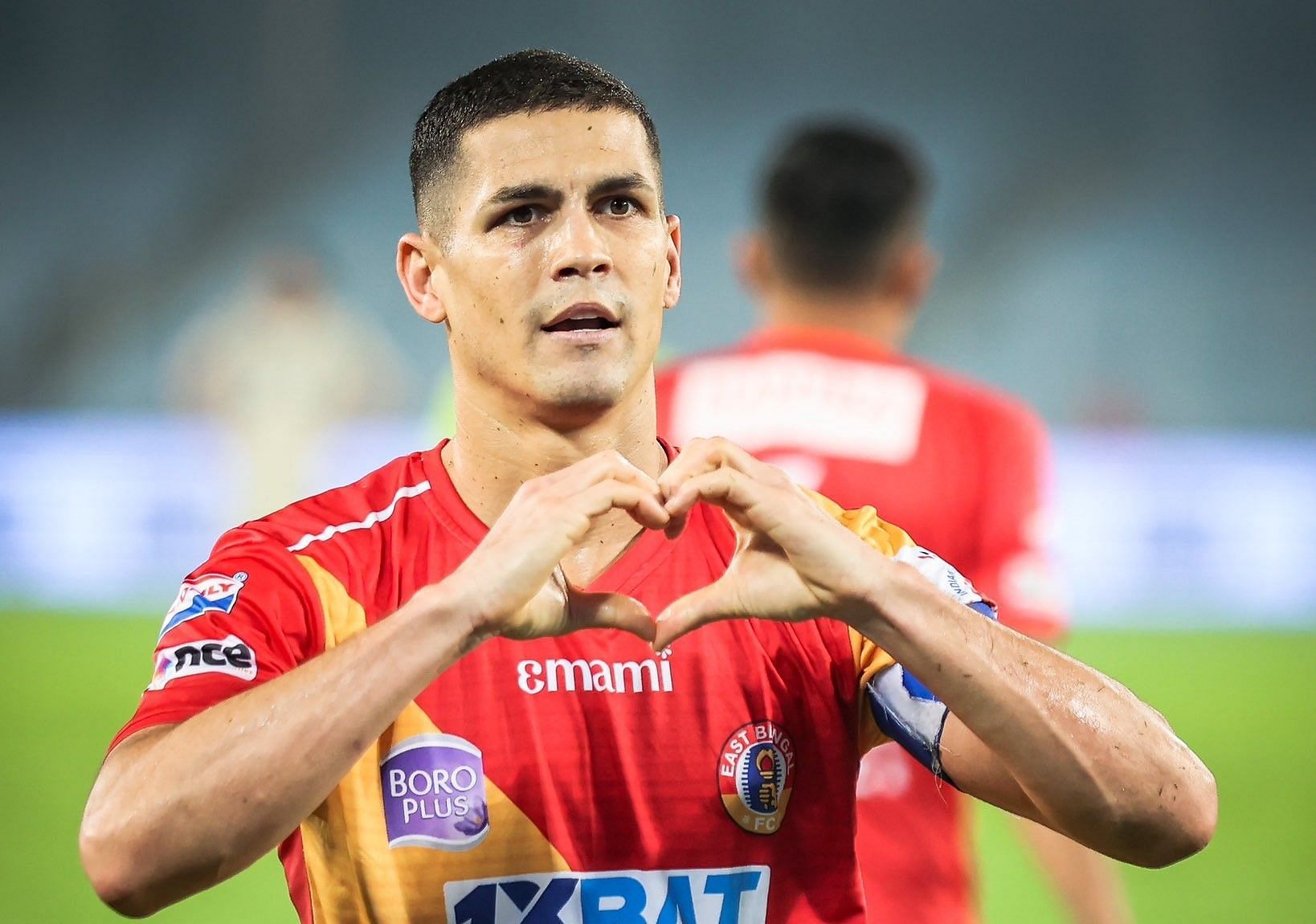 Cleiton Silva celebrating after his goal against Kerala Blasters FC.