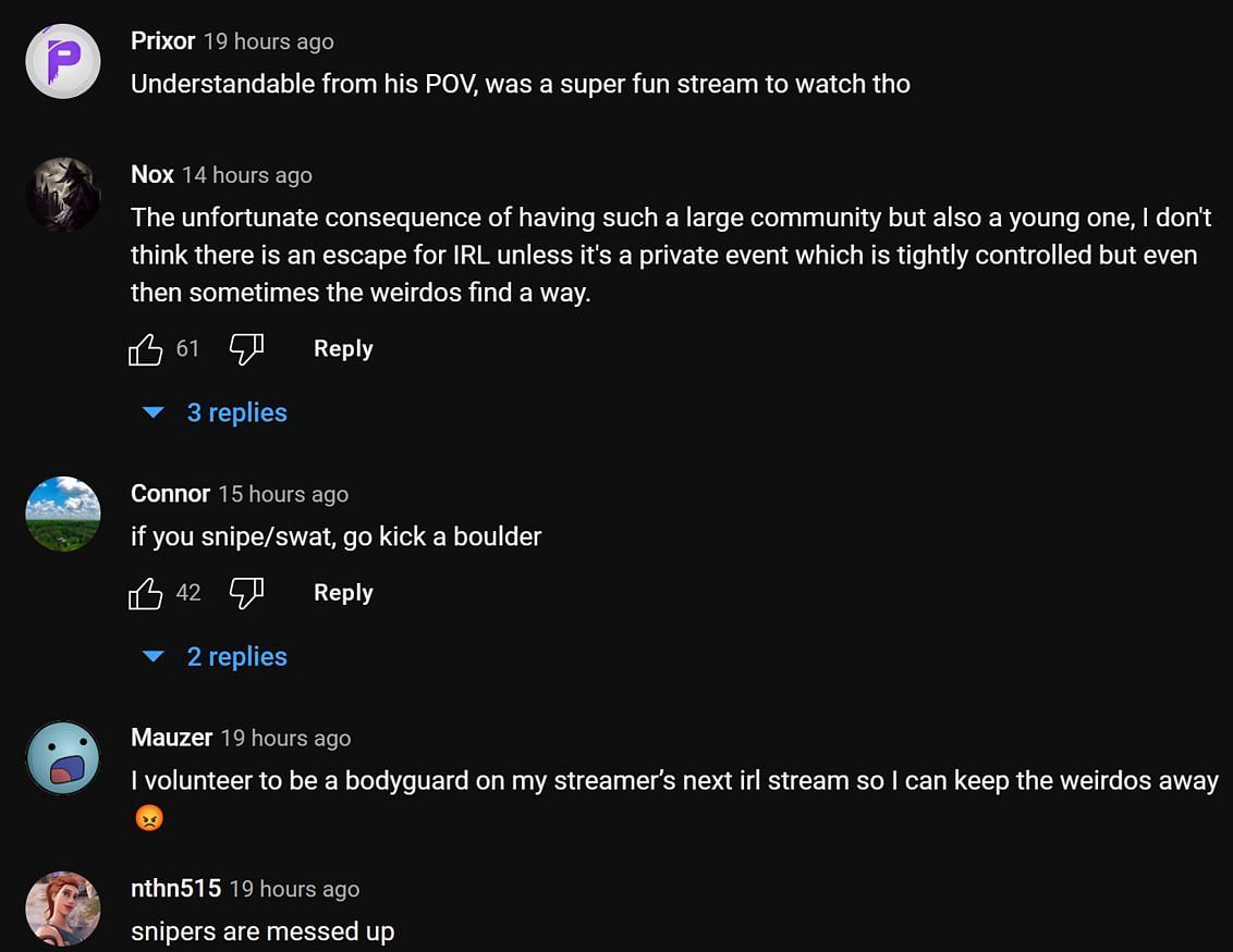 Fans in the YouTube comments section reacting to the streamer&#039;s clip (Image via xQc Clips/YouTube)