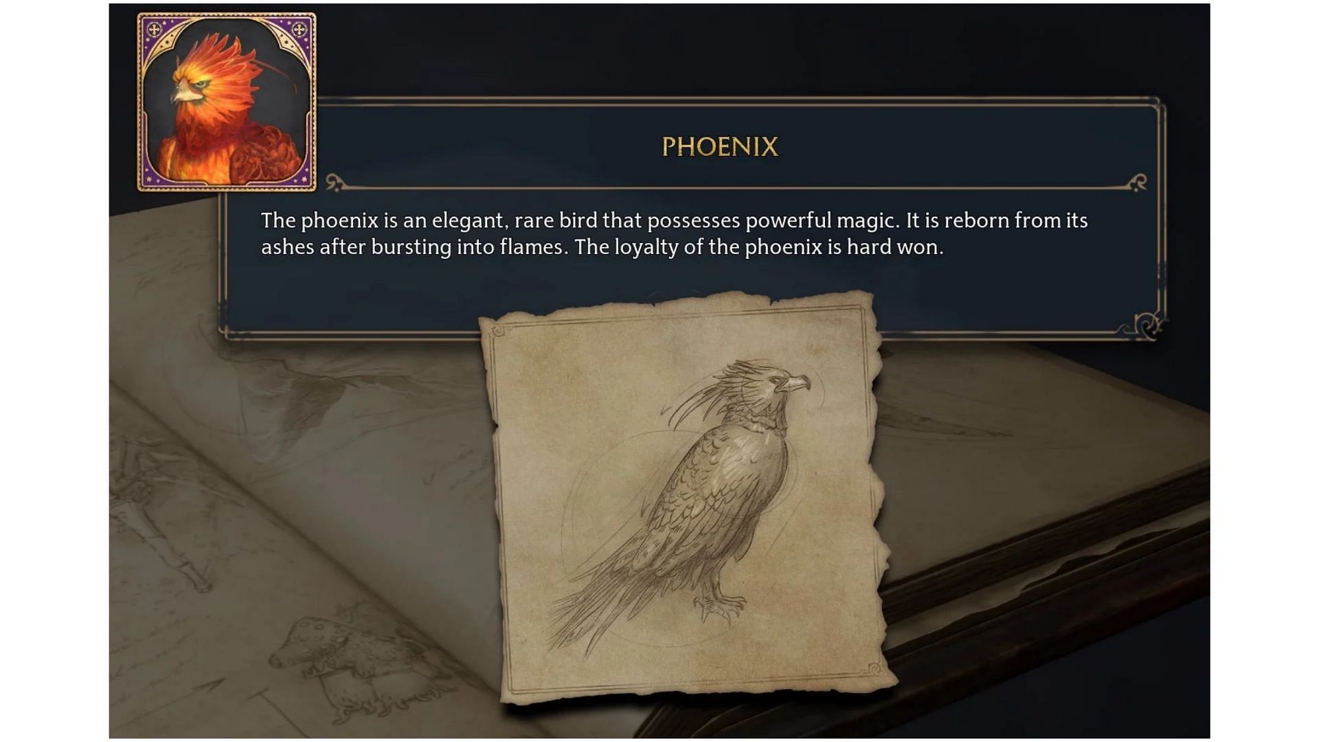 Magical beast Phoenix in Hogwarts Legacy (Image via Warner Bros Interactive Entertainment)