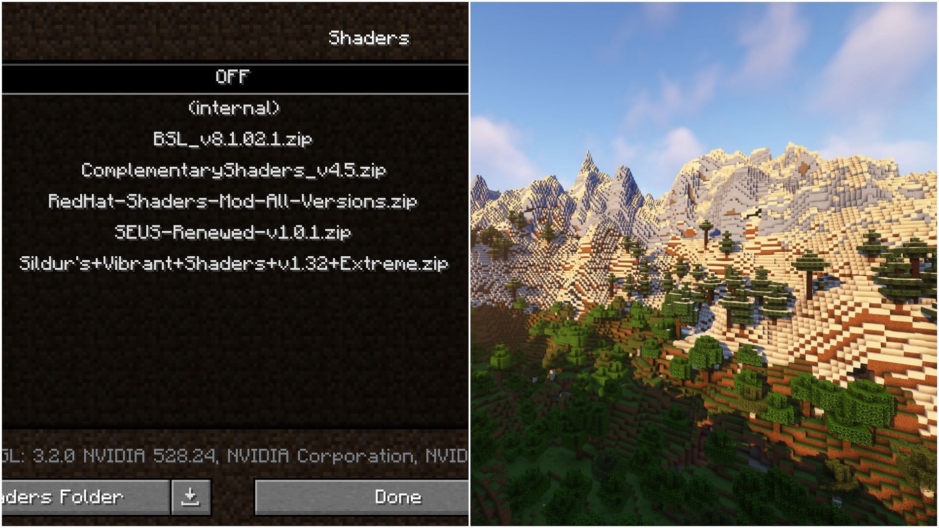 OptiFine is one of the best mods for using shaders in Minecraft 1.19.3 (Image via Sportskeeda)