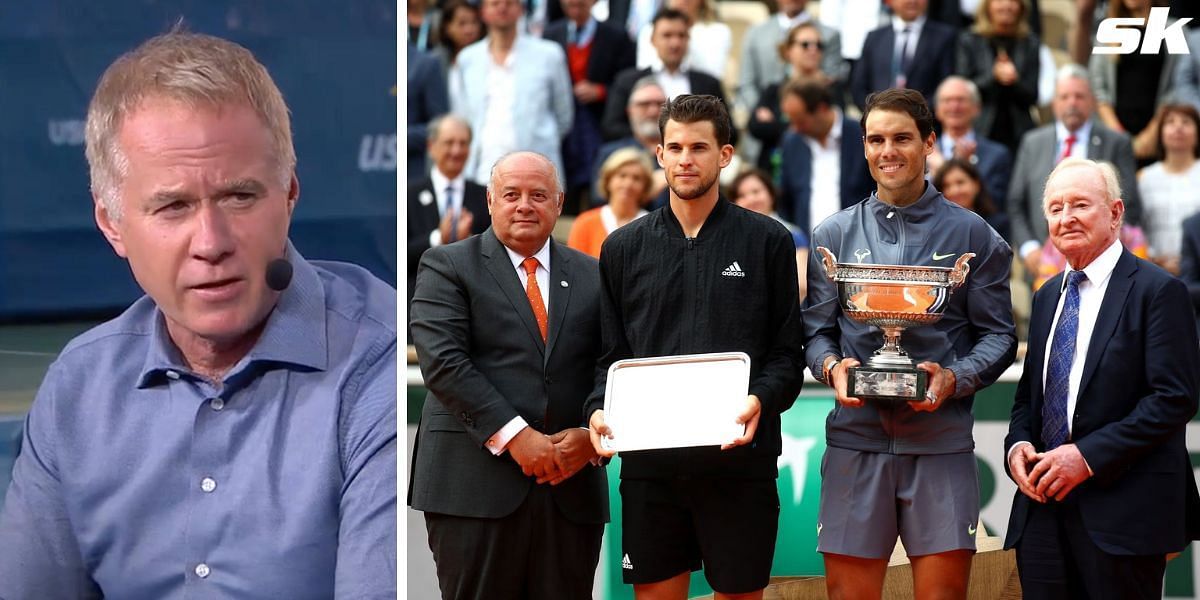 Patrick McEnroe said Dominic Thiem was lucky to win points during the early games of the 2019 French Open final