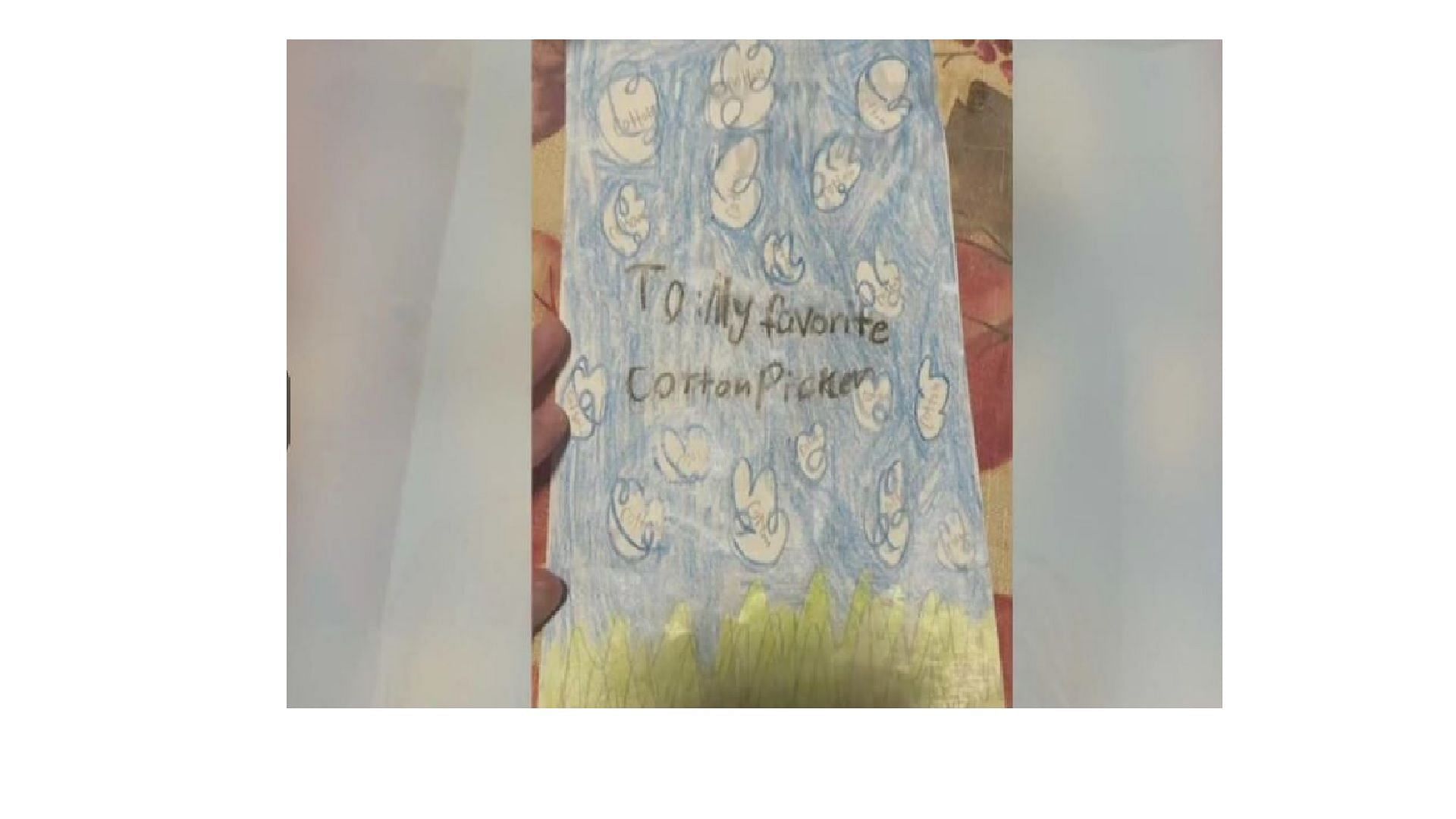 Racist drawing that the student received (Image via KTLA)