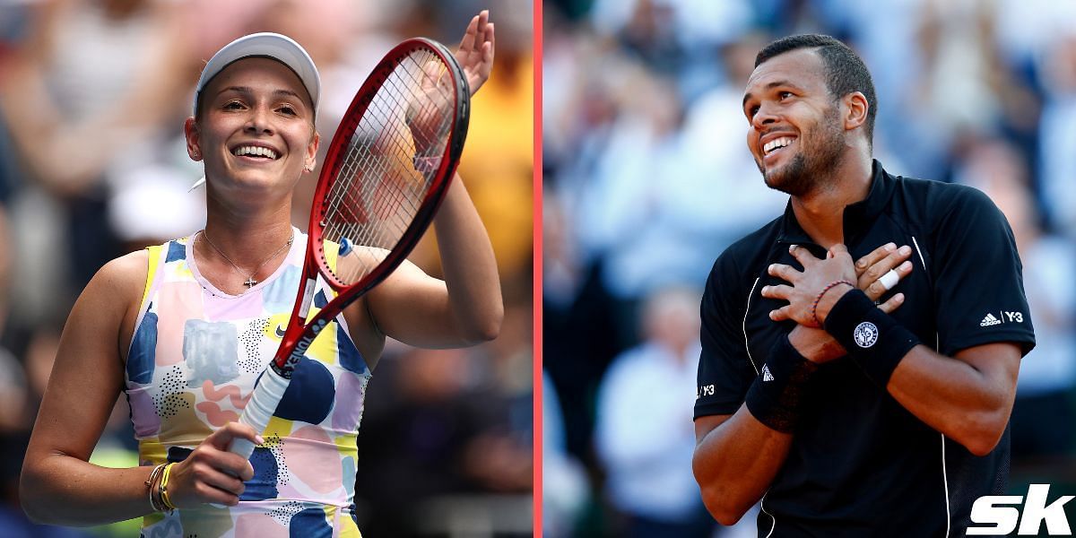 Donna Vekic (left) produced a sumptuous winner on match point in Linz on Wednesday.