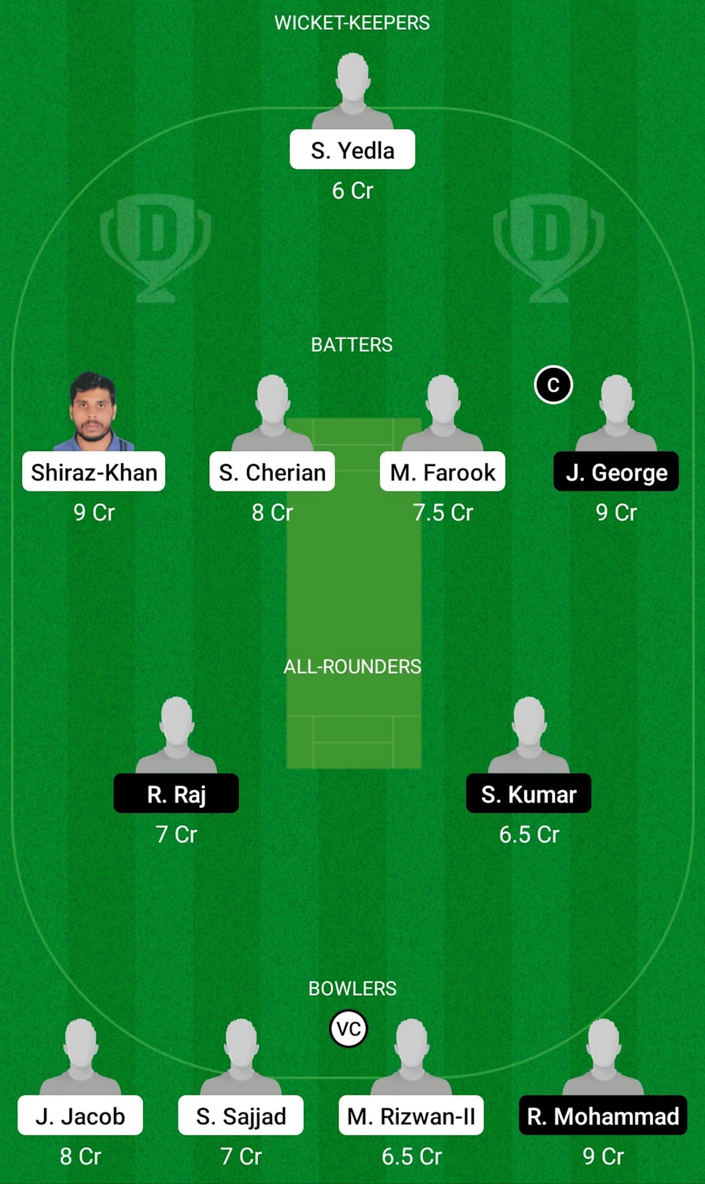 SAI vs RYK Dream11 Prediction Team Today, Match 22, Head-to-Head League