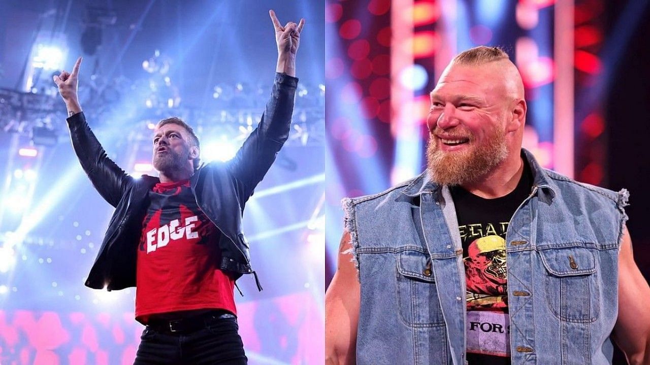 WWE सुपरस्टार्स ऐज और ब्रॉक लैसनर 