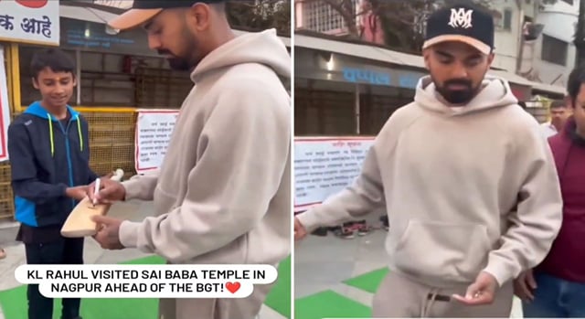 [WATCH] KL Rahul makes his fan's day during his visit to Sai Baba ...