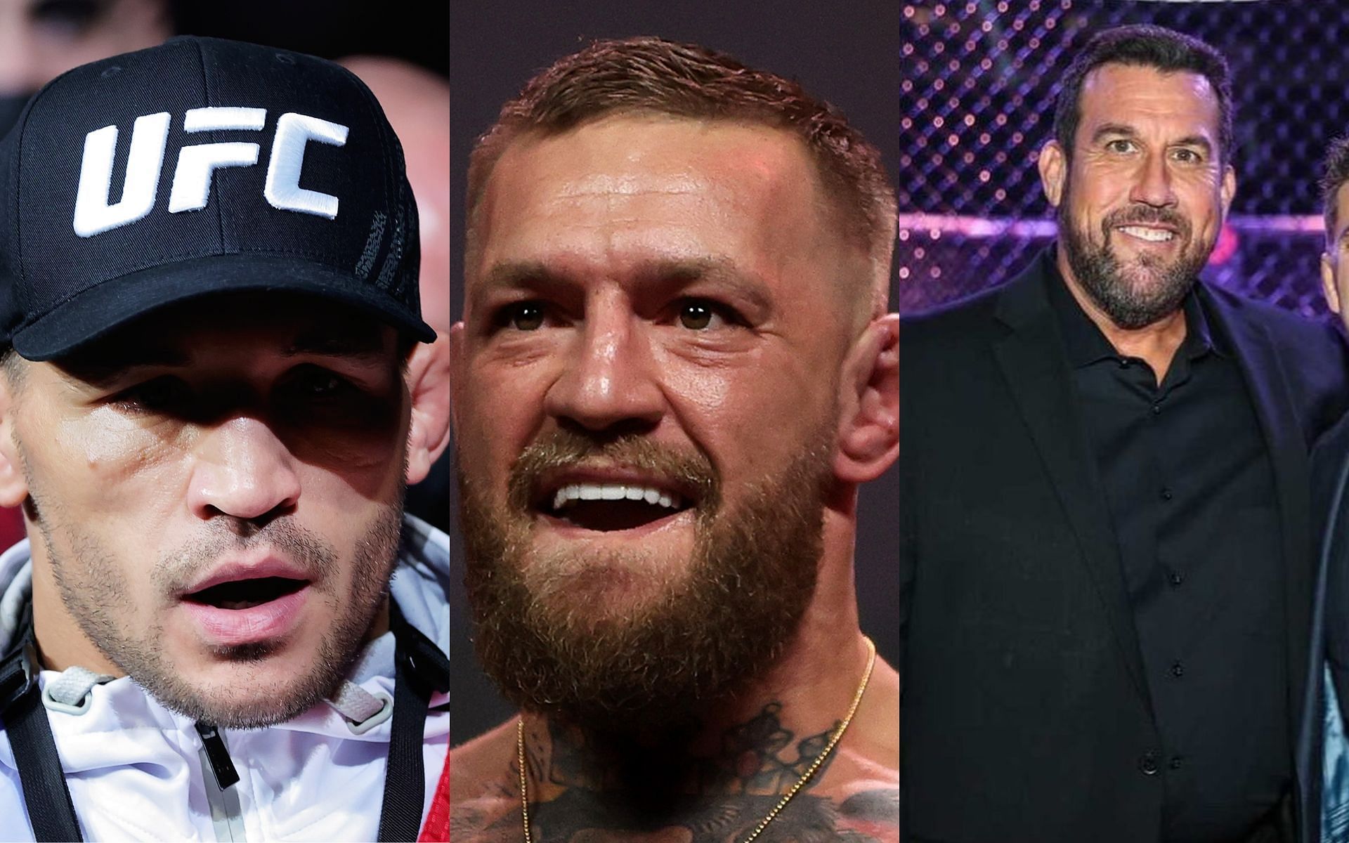 Michael Chandler (Left), Conor McGregor (Middle), and John McCarthy (Right) [Image courtesy: left and middle images via Getty Images; right image via @therealpunk Instagram]