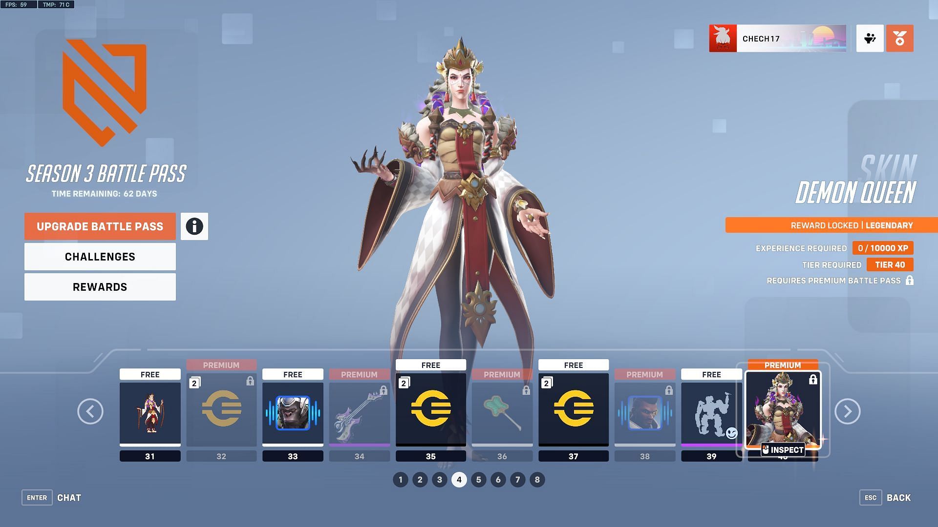 Battle Pass rewards tier 31-40 (Image via Overwatch 2)