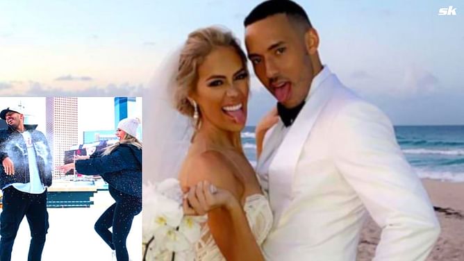 PHOTOS: Carlos Correa and his wife Daniella get in the winter spirit at snow-covered Target Field