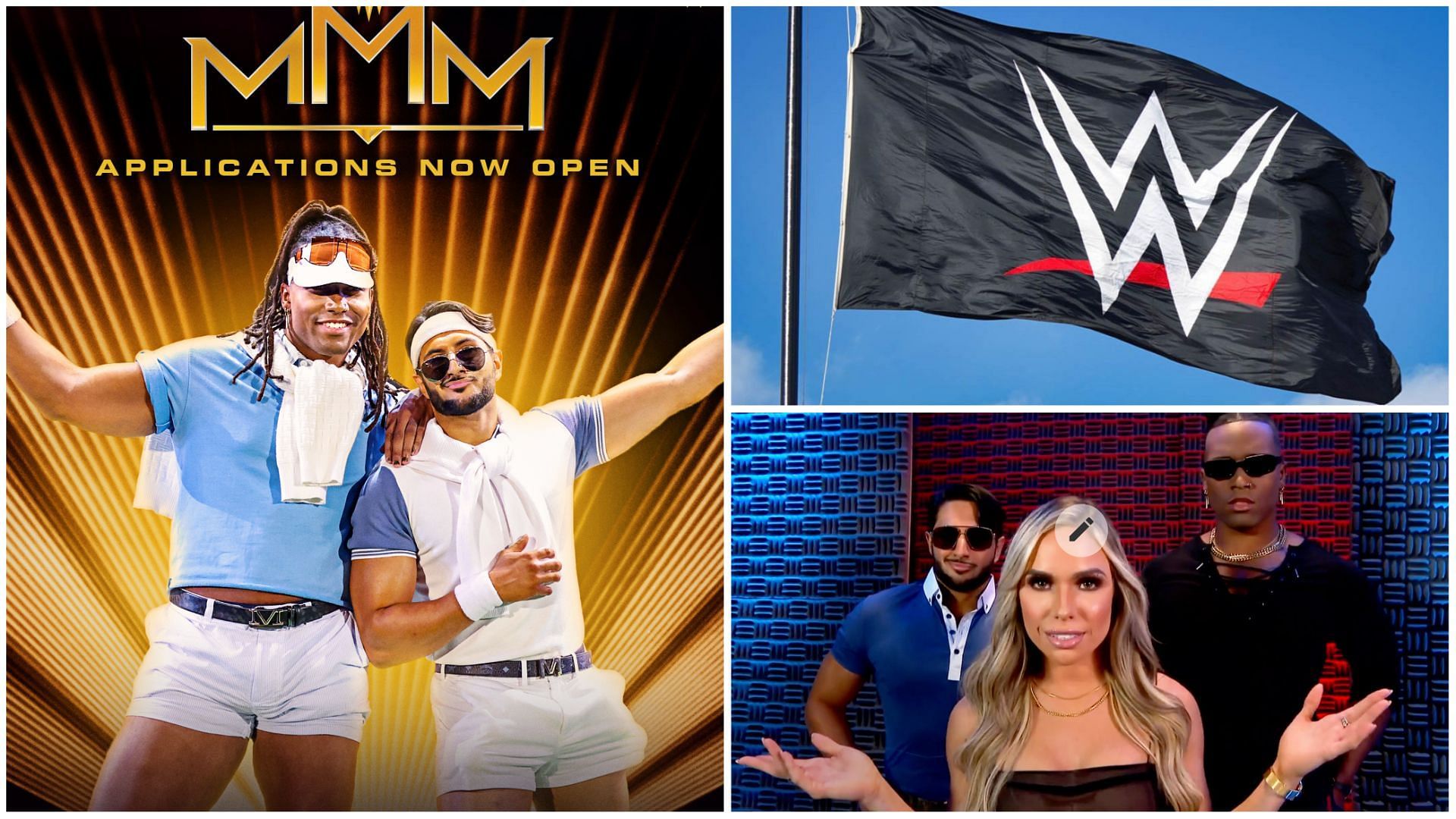 Maximum Male Models with the WWE logo