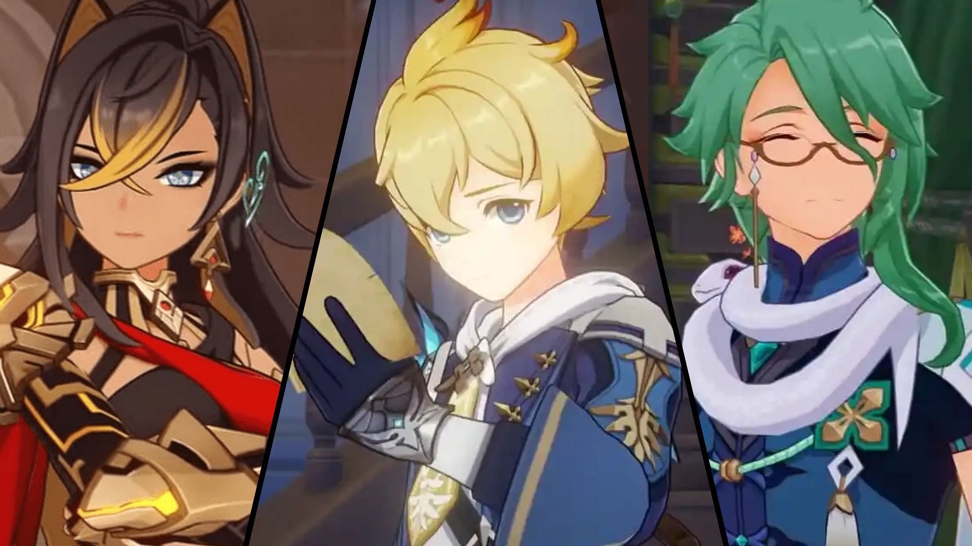 These three characters have been leaked for the next two updates (Image via HoYoverse)