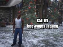 CJ from GTA San Andreas makes his debut in Hogwarts Legacy via an exciting new mod