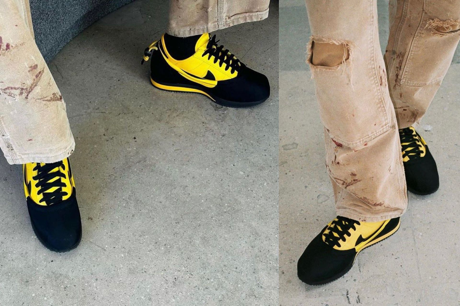 Other early images of these Clotez Black/Varsity Maize shoes (Image via Instagram/@whojungwoo)