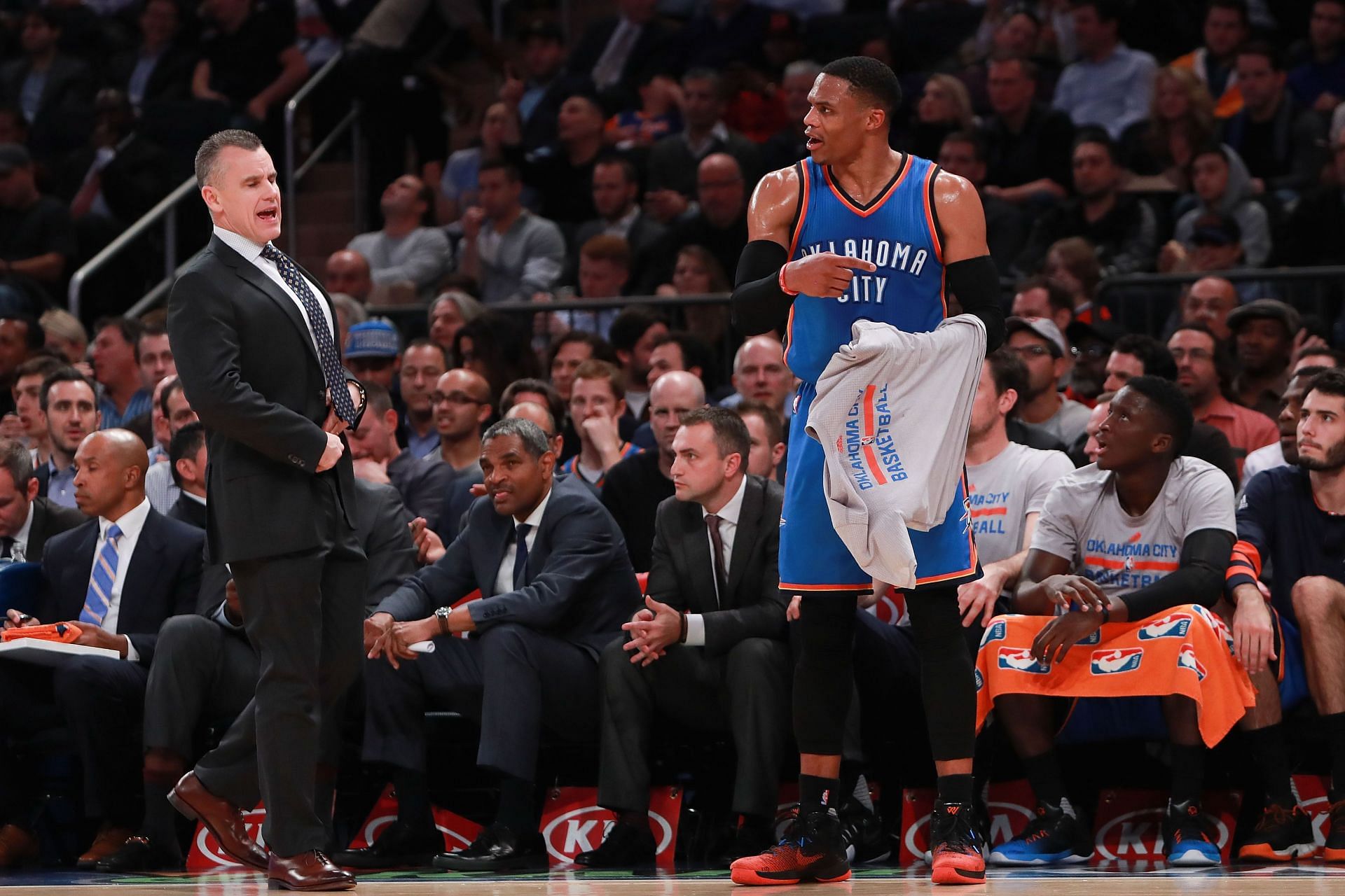 Current Chicago Bulls coach Billy Donovan coached Russell Westbrook on the Oklahoma City Thunder.