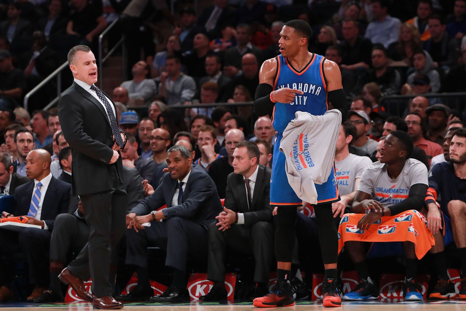 Current Chicago Bulls coach Billy Donovan coached Russell Westbrook on the Oklahoma City Thunder.