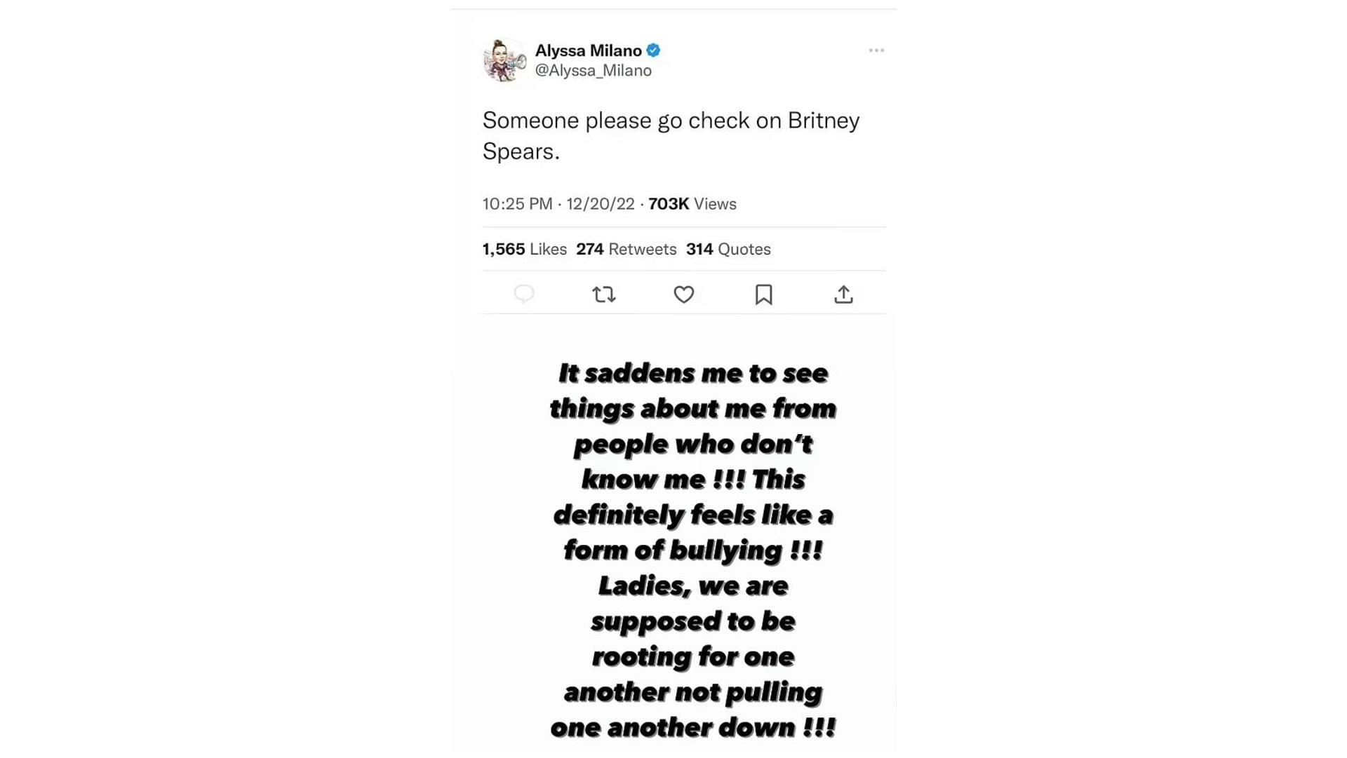 Screenshot of Britney Spears&#039; Instagram story.
