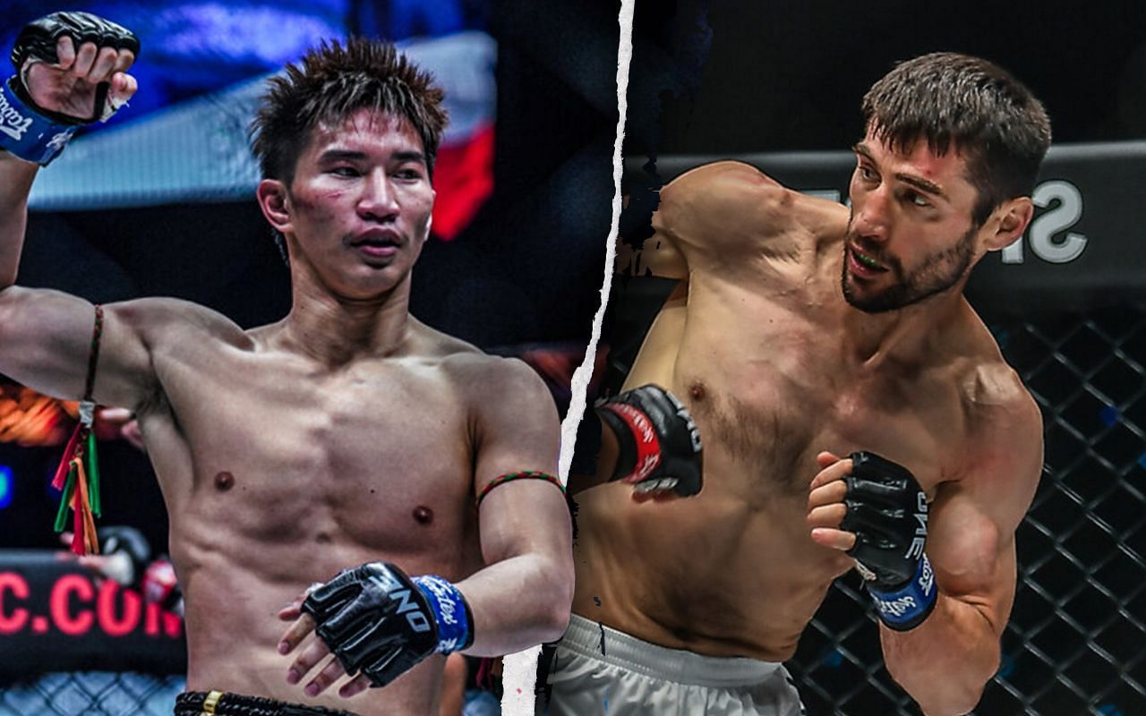 Tawanchai (Left) faces Jamal Yusupov (Right) at ONE Fight Night 7