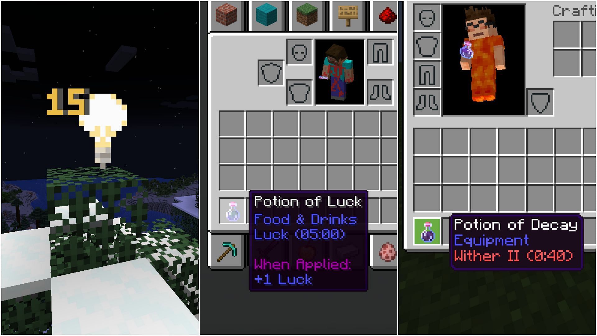 There are several Minecraft items and blocks that are hidden from the game (Image via Sportskeeda)
