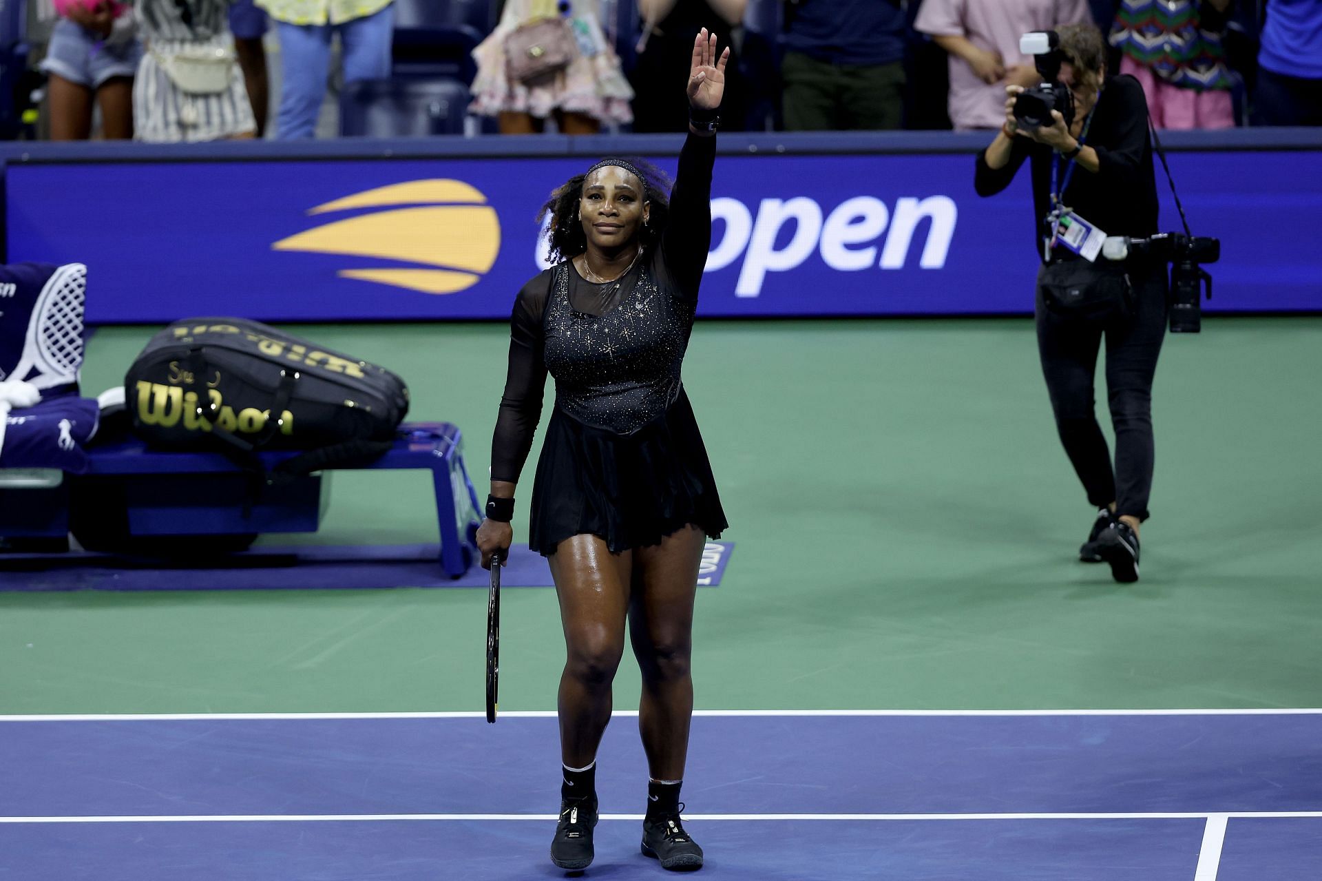 Williams after the final match of her career at the 2022 US Open