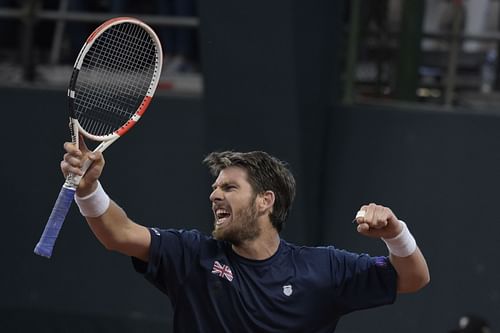 Cameron Norrie at the Davis Cup qualifiers