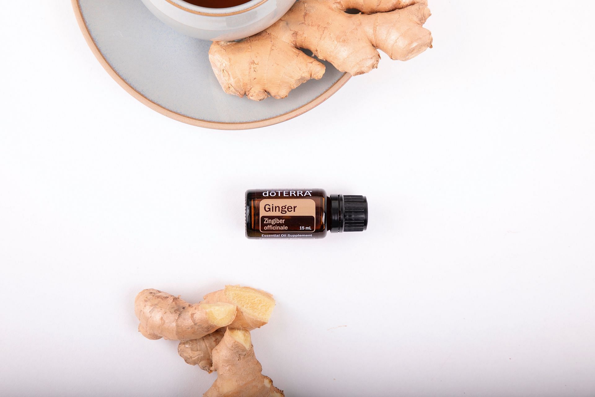 Ginger essential oil is often used for its inflammatory purposes. (Image via Pexels/Doterra International LLC)