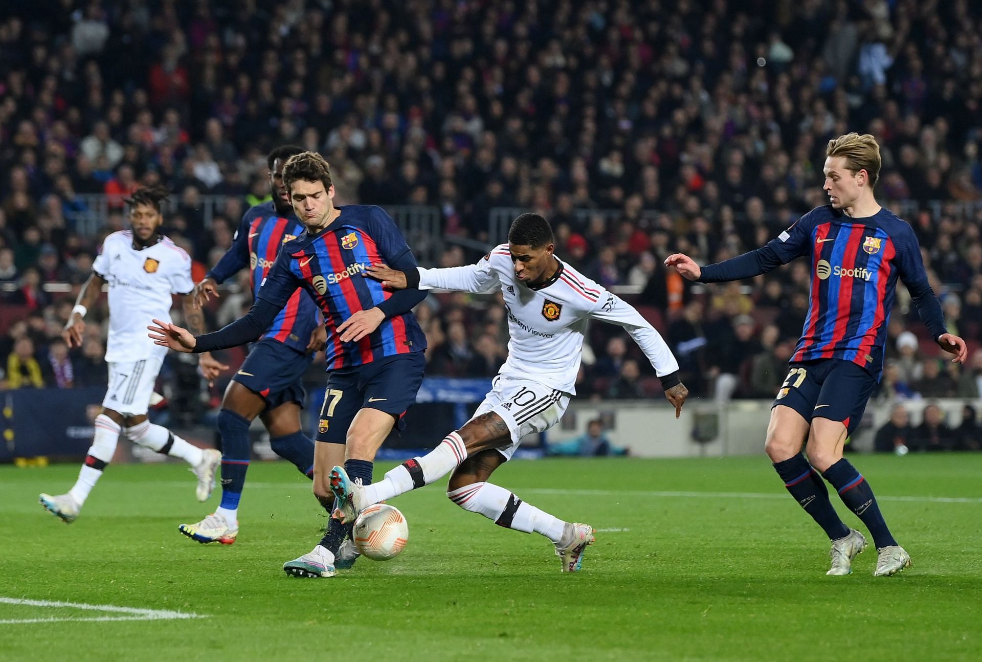 FC Barcelona v Manchester United: Knockout Round Play-Off Leg One - UEFA Europa League