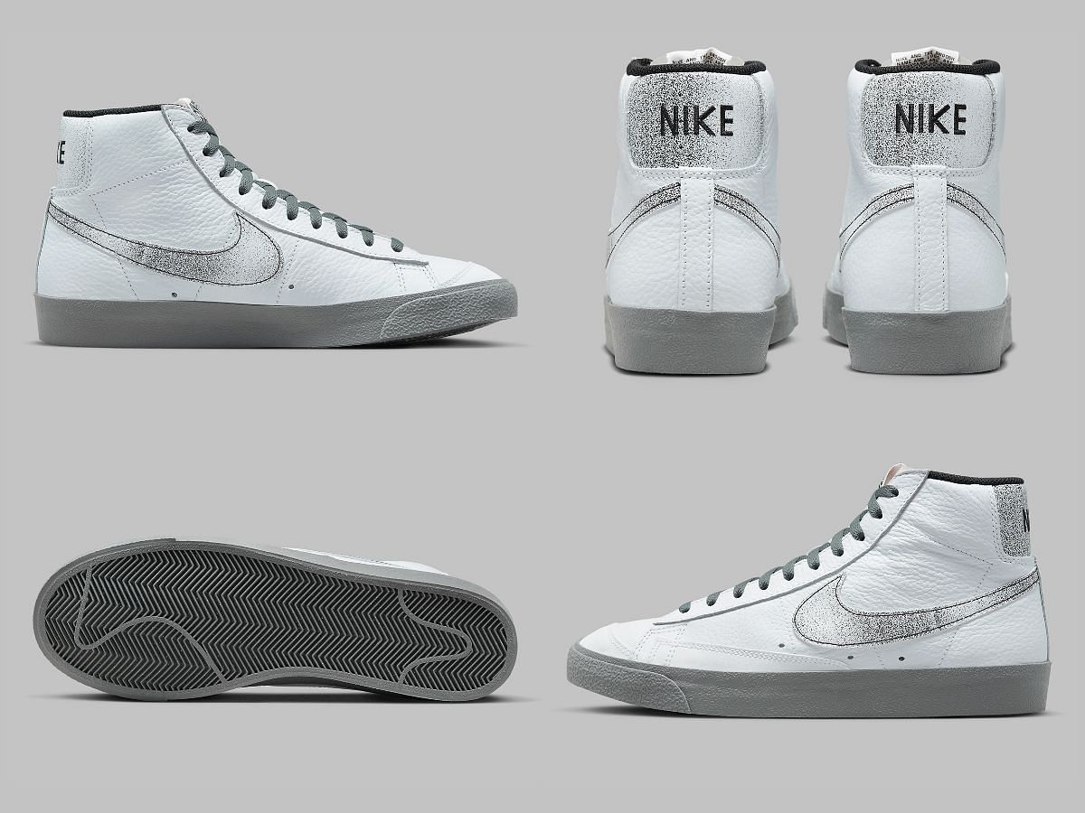 Different profiles of Nike Blazer Mid &#039;77 &quot;Classic&quot; sneakers (Image via Sportskeeda)