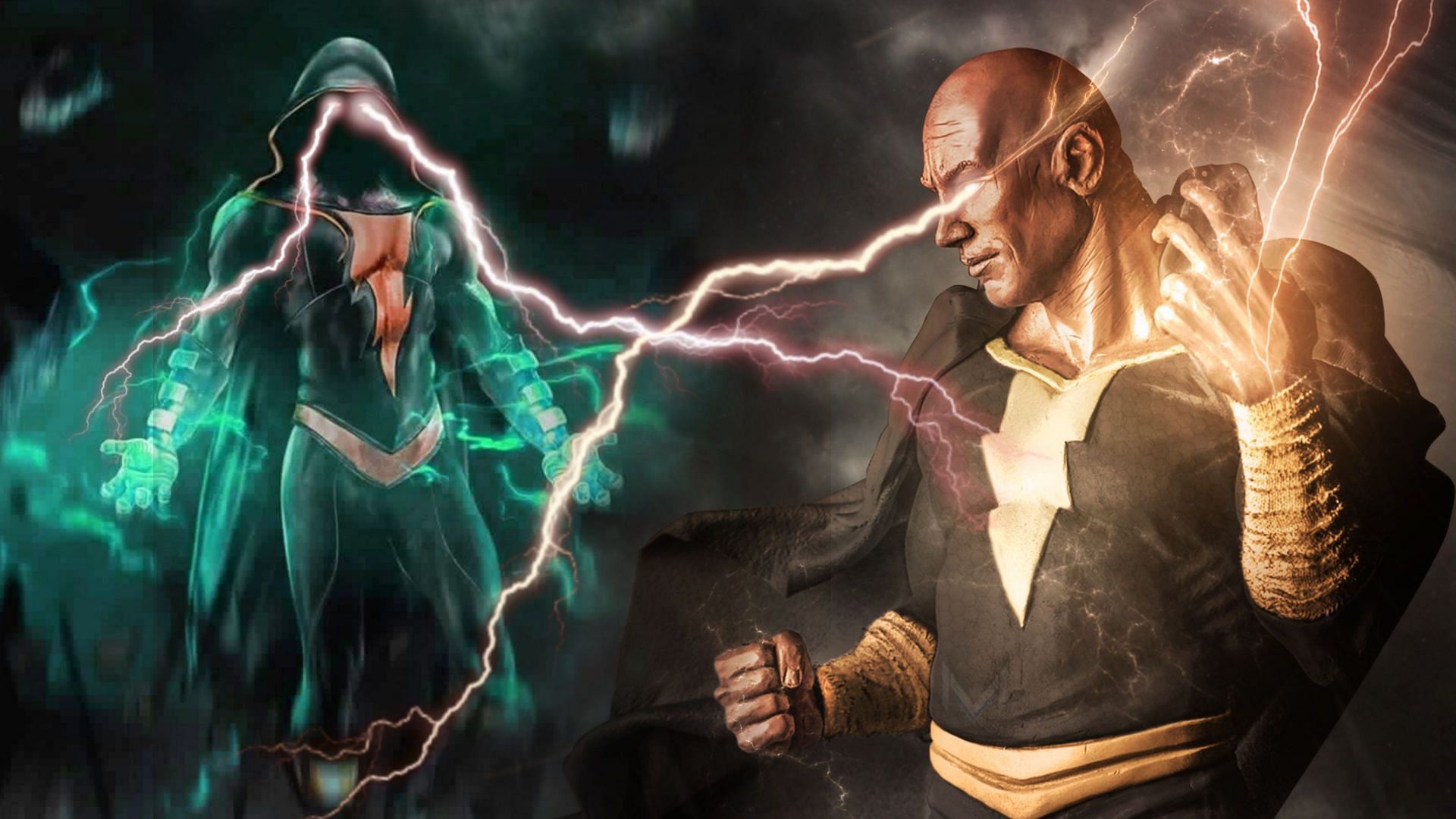 Black Adam is likely to come out as the victor.(Image via Sportskeeda)