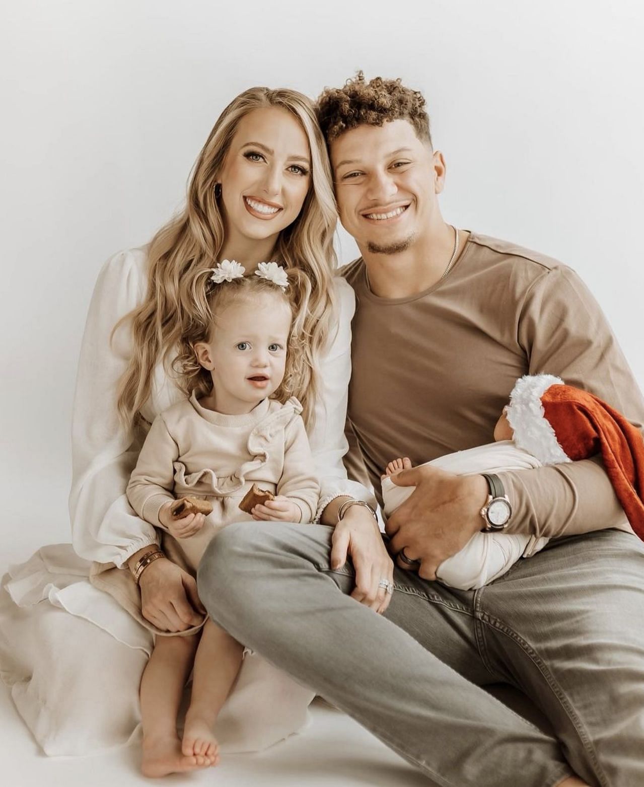 Brittany and Patrick Mahomes with their two children. Source: Patrick Mahomes IG