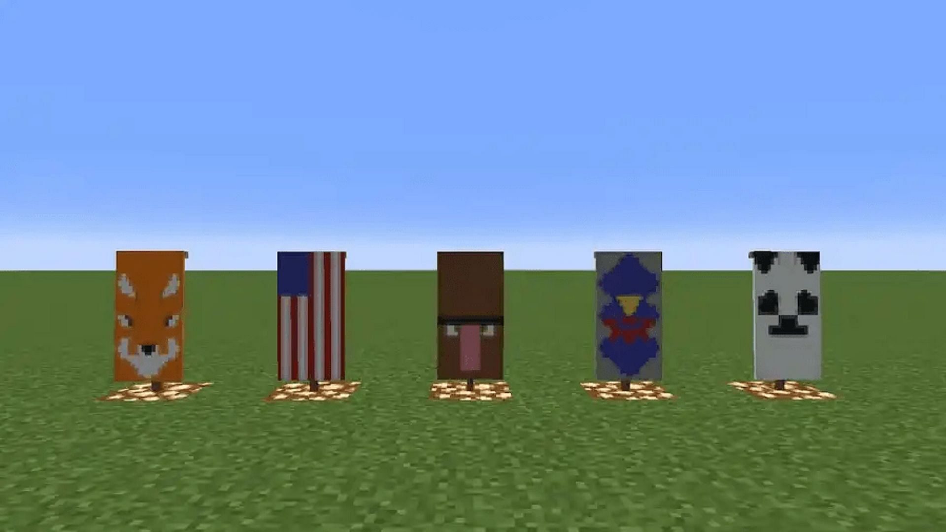 Banners are only one great decoration block to utilize in Minecraft (Image via Mojang)